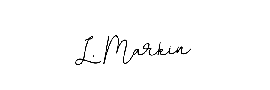 Create a beautiful signature design for name L. Markin. With this signature (BallpointsItalic-DORy9) fonts, you can make a handwritten signature for free. L. Markin signature style 11 images and pictures png