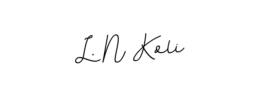 How to Draw L. N Koli signature style? BallpointsItalic-DORy9 is a latest design signature styles for name L. N Koli. L. N Koli signature style 11 images and pictures png