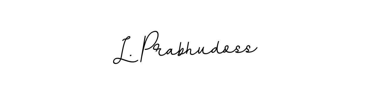 The best way (BallpointsItalic-DORy9) to make a short signature is to pick only two or three words in your name. The name L. Prabhudoss include a total of six letters. For converting this name. L. Prabhudoss signature style 11 images and pictures png