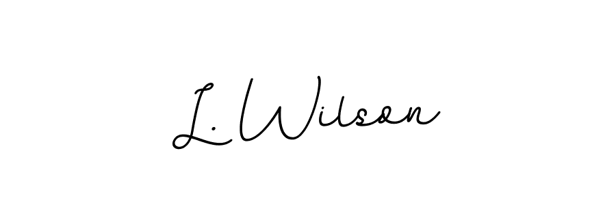 Also we have L. Wilson name is the best signature style. Create professional handwritten signature collection using BallpointsItalic-DORy9 autograph style. L. Wilson signature style 11 images and pictures png