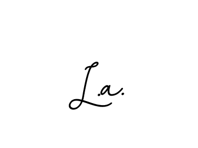 Similarly BallpointsItalic-DORy9 is the best handwritten signature design. Signature creator online .You can use it as an online autograph creator for name L.a.. L.a. signature style 11 images and pictures png