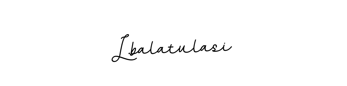 How to make L.balatulasi name signature. Use BallpointsItalic-DORy9 style for creating short signs online. This is the latest handwritten sign. L.balatulasi signature style 11 images and pictures png