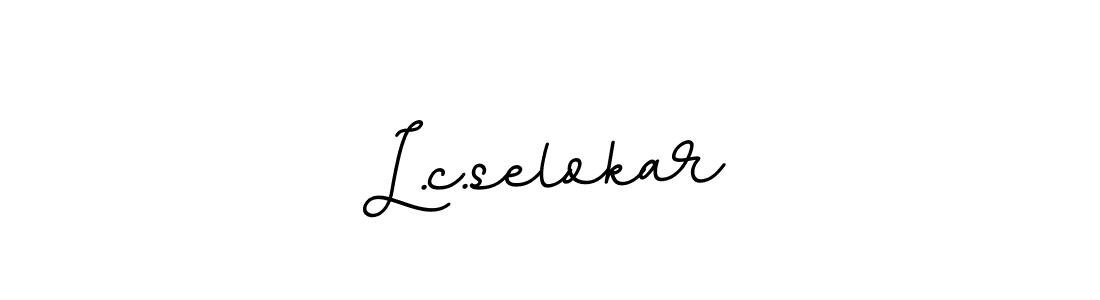 How to make L.c.selokar name signature. Use BallpointsItalic-DORy9 style for creating short signs online. This is the latest handwritten sign. L.c.selokar signature style 11 images and pictures png