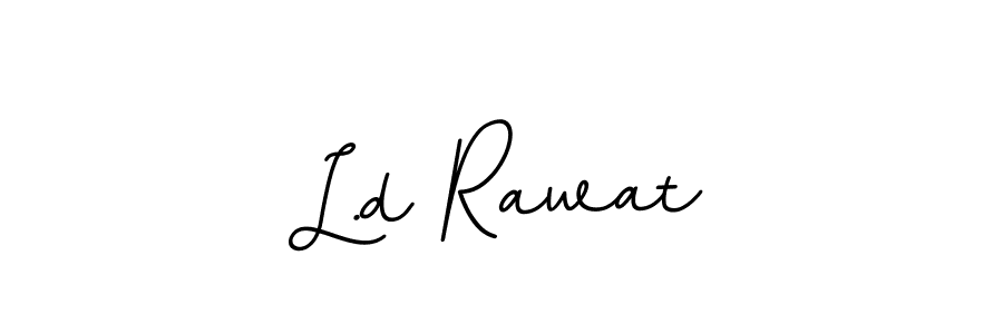 Design your own signature with our free online signature maker. With this signature software, you can create a handwritten (BallpointsItalic-DORy9) signature for name L.d Rawat. L.d Rawat signature style 11 images and pictures png