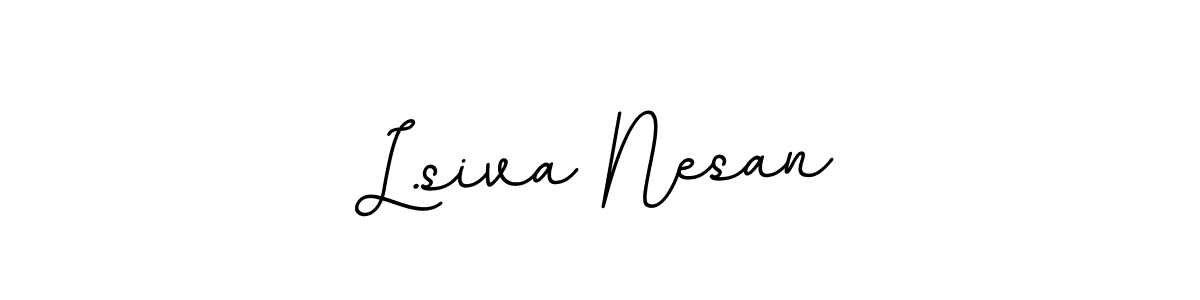 How to make L.siva Nesan name signature. Use BallpointsItalic-DORy9 style for creating short signs online. This is the latest handwritten sign. L.siva Nesan signature style 11 images and pictures png