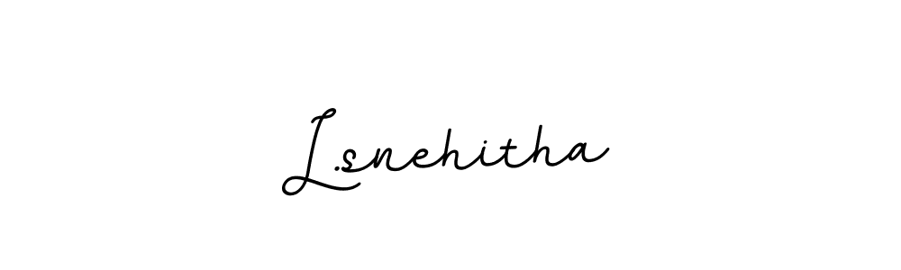 Make a beautiful signature design for name L.snehitha. With this signature (BallpointsItalic-DORy9) style, you can create a handwritten signature for free. L.snehitha signature style 11 images and pictures png