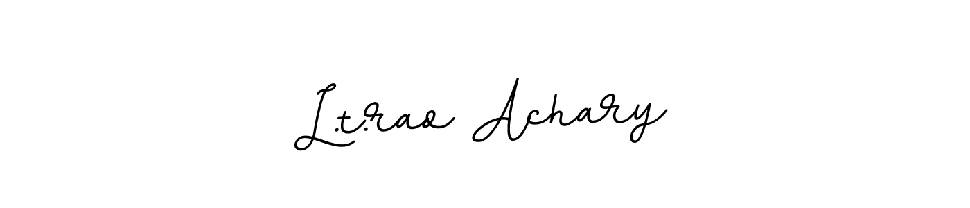 Create a beautiful signature design for name L.t.rao Achary. With this signature (BallpointsItalic-DORy9) fonts, you can make a handwritten signature for free. L.t.rao Achary signature style 11 images and pictures png