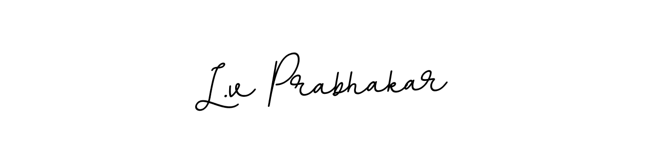 BallpointsItalic-DORy9 is a professional signature style that is perfect for those who want to add a touch of class to their signature. It is also a great choice for those who want to make their signature more unique. Get L.v Prabhakar name to fancy signature for free. L.v Prabhakar signature style 11 images and pictures png