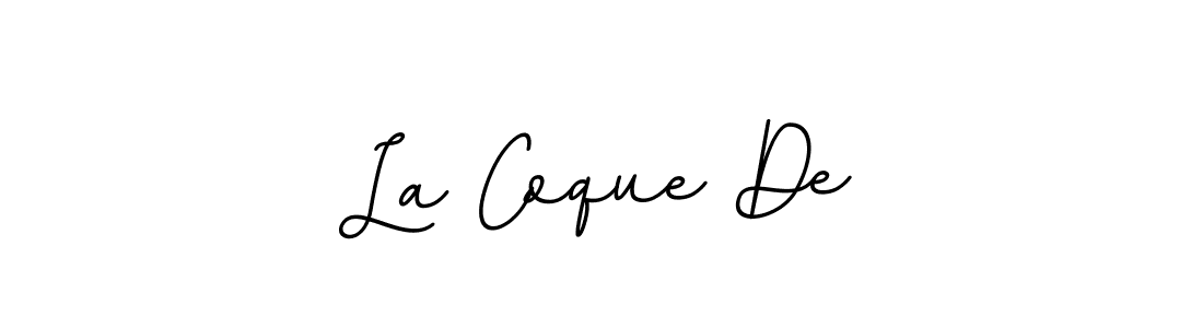 Create a beautiful signature design for name La Coque De. With this signature (BallpointsItalic-DORy9) fonts, you can make a handwritten signature for free. La Coque De signature style 11 images and pictures png