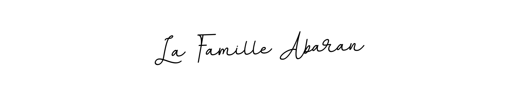 Design your own signature with our free online signature maker. With this signature software, you can create a handwritten (BallpointsItalic-DORy9) signature for name La Famille Abaran. La Famille Abaran signature style 11 images and pictures png