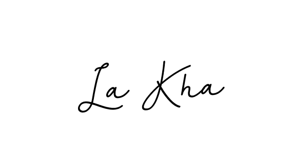 Use a signature maker to create a handwritten signature online. With this signature software, you can design (BallpointsItalic-DORy9) your own signature for name La Kha. La Kha signature style 11 images and pictures png