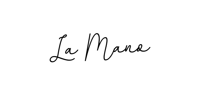 Similarly BallpointsItalic-DORy9 is the best handwritten signature design. Signature creator online .You can use it as an online autograph creator for name La Mano. La Mano signature style 11 images and pictures png
