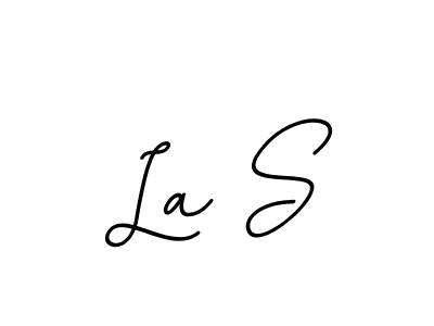 Similarly BallpointsItalic-DORy9 is the best handwritten signature design. Signature creator online .You can use it as an online autograph creator for name La S. La S signature style 11 images and pictures png