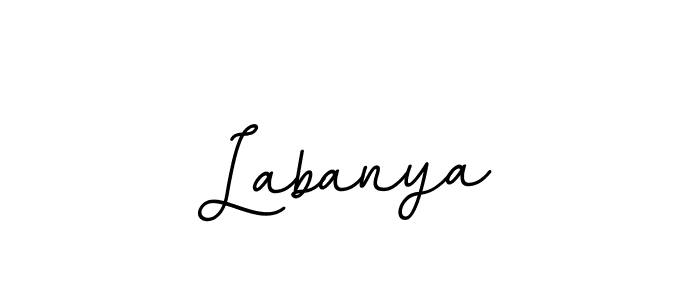 Design your own signature with our free online signature maker. With this signature software, you can create a handwritten (BallpointsItalic-DORy9) signature for name Labanya. Labanya signature style 11 images and pictures png