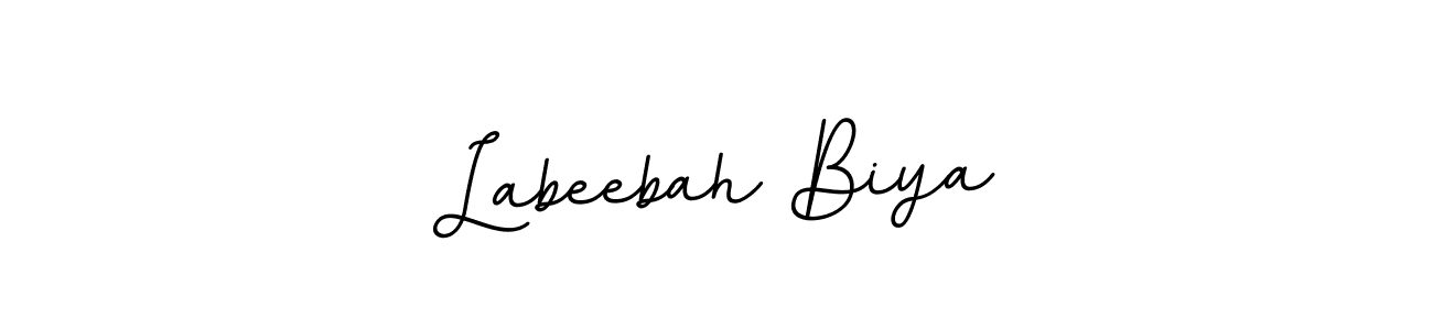 How to make Labeebah Biya name signature. Use BallpointsItalic-DORy9 style for creating short signs online. This is the latest handwritten sign. Labeebah Biya signature style 11 images and pictures png
