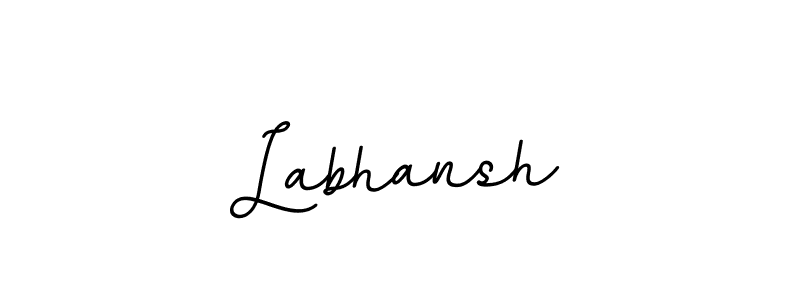 How to make Labhansh name signature. Use BallpointsItalic-DORy9 style for creating short signs online. This is the latest handwritten sign. Labhansh signature style 11 images and pictures png
