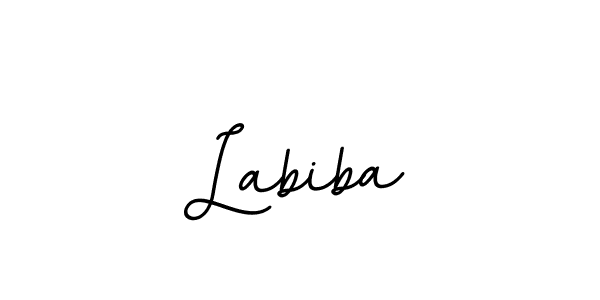 Use a signature maker to create a handwritten signature online. With this signature software, you can design (BallpointsItalic-DORy9) your own signature for name Labiba. Labiba signature style 11 images and pictures png
