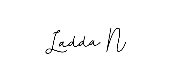 The best way (BallpointsItalic-DORy9) to make a short signature is to pick only two or three words in your name. The name Ladda N include a total of six letters. For converting this name. Ladda N signature style 11 images and pictures png