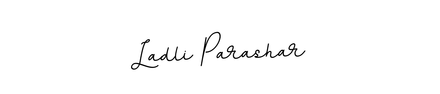 This is the best signature style for the Ladli Parashar name. Also you like these signature font (BallpointsItalic-DORy9). Mix name signature. Ladli Parashar signature style 11 images and pictures png