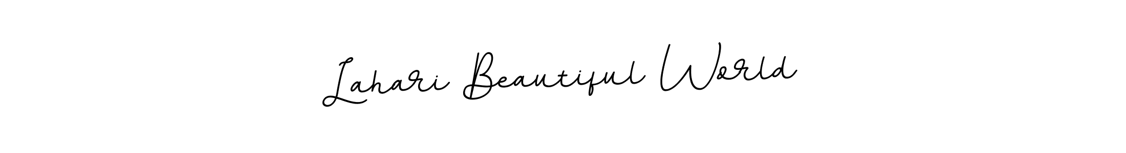 How to make Lahari Beautiful World signature? BallpointsItalic-DORy9 is a professional autograph style. Create handwritten signature for Lahari Beautiful World name. Lahari Beautiful World signature style 11 images and pictures png