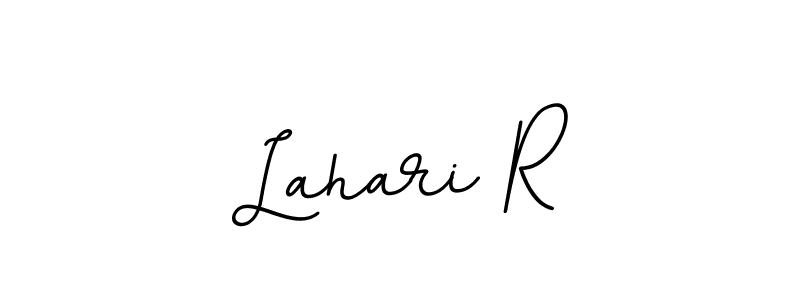 Make a beautiful signature design for name Lahari R. With this signature (BallpointsItalic-DORy9) style, you can create a handwritten signature for free. Lahari R signature style 11 images and pictures png