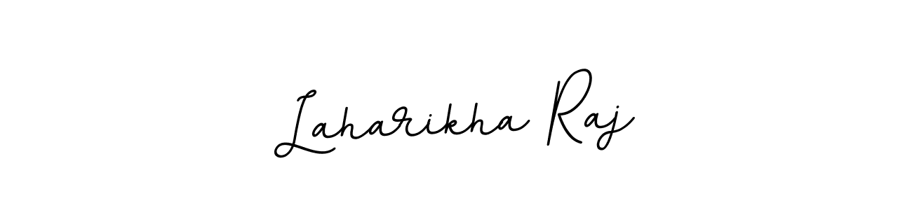 This is the best signature style for the Laharikha Raj name. Also you like these signature font (BallpointsItalic-DORy9). Mix name signature. Laharikha Raj signature style 11 images and pictures png