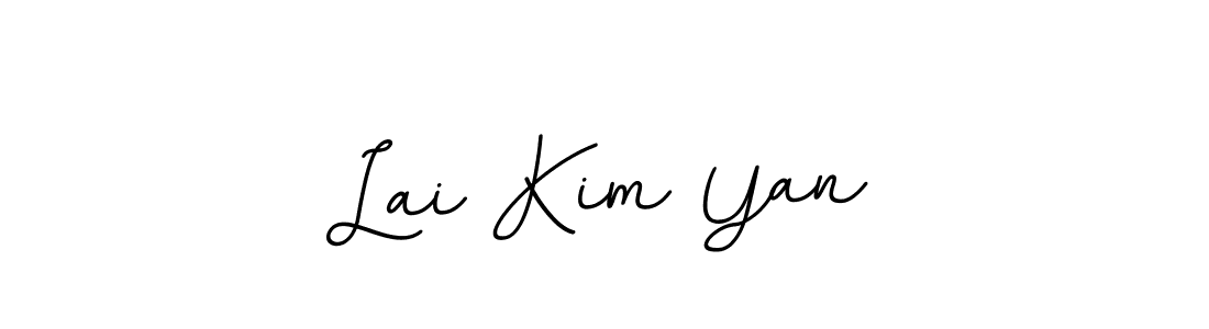 You should practise on your own different ways (BallpointsItalic-DORy9) to write your name (Lai Kim Yan) in signature. don't let someone else do it for you. Lai Kim Yan signature style 11 images and pictures png