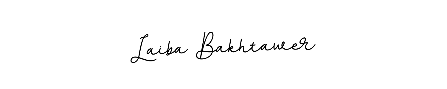 How to make Laiba Bakhtawer name signature. Use BallpointsItalic-DORy9 style for creating short signs online. This is the latest handwritten sign. Laiba Bakhtawer signature style 11 images and pictures png