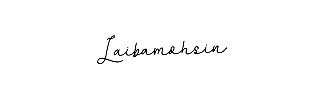 How to make Laibamohsin name signature. Use BallpointsItalic-DORy9 style for creating short signs online. This is the latest handwritten sign. Laibamohsin signature style 11 images and pictures png