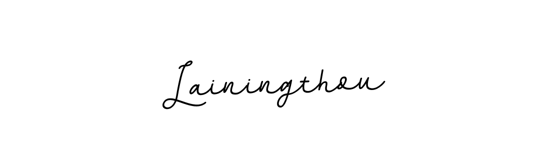 Make a beautiful signature design for name Lainingthou. With this signature (BallpointsItalic-DORy9) style, you can create a handwritten signature for free. Lainingthou signature style 11 images and pictures png