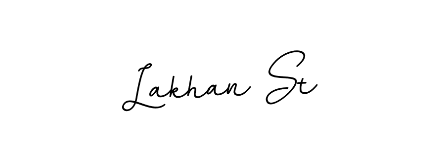 Use a signature maker to create a handwritten signature online. With this signature software, you can design (BallpointsItalic-DORy9) your own signature for name Lakhan St. Lakhan St signature style 11 images and pictures png