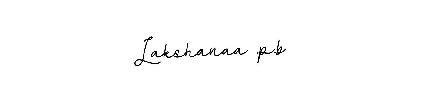 The best way (BallpointsItalic-DORy9) to make a short signature is to pick only two or three words in your name. The name Lakshanaa .p.b include a total of six letters. For converting this name. Lakshanaa .p.b signature style 11 images and pictures png