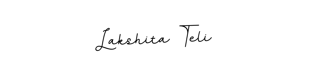 The best way (BallpointsItalic-DORy9) to make a short signature is to pick only two or three words in your name. The name Lakshita Teli include a total of six letters. For converting this name. Lakshita Teli signature style 11 images and pictures png