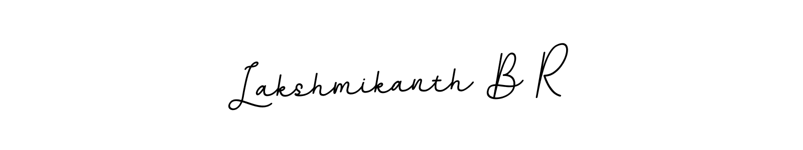 Use a signature maker to create a handwritten signature online. With this signature software, you can design (BallpointsItalic-DORy9) your own signature for name Lakshmikanth B R. Lakshmikanth B R signature style 11 images and pictures png