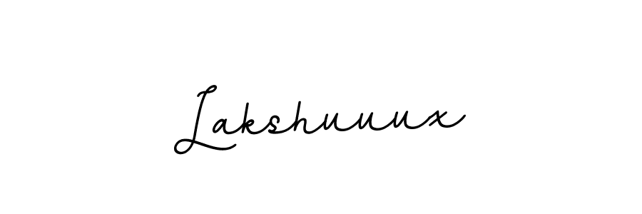 You should practise on your own different ways (BallpointsItalic-DORy9) to write your name (Lakshuuux) in signature. don't let someone else do it for you. Lakshuuux signature style 11 images and pictures png
