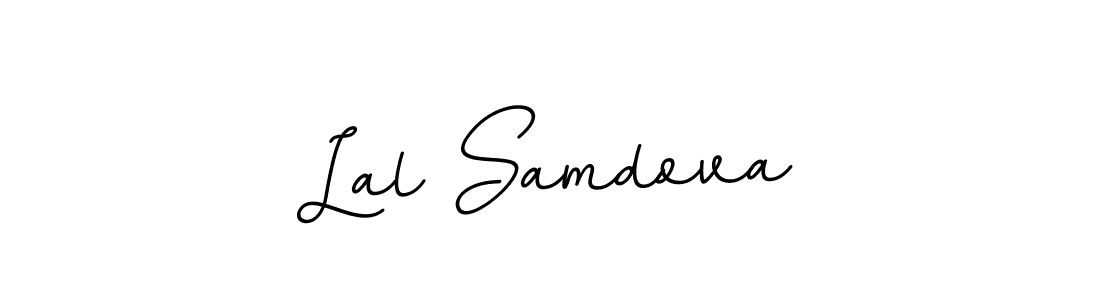 The best way (BallpointsItalic-DORy9) to make a short signature is to pick only two or three words in your name. The name Lal Samdova include a total of six letters. For converting this name. Lal Samdova signature style 11 images and pictures png