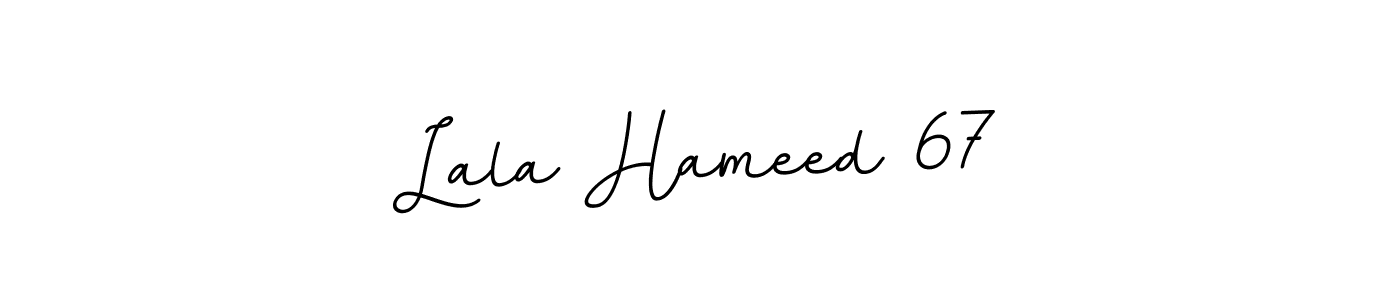 The best way (BallpointsItalic-DORy9) to make a short signature is to pick only two or three words in your name. The name Lala Hameed 67 include a total of six letters. For converting this name. Lala Hameed 67 signature style 11 images and pictures png
