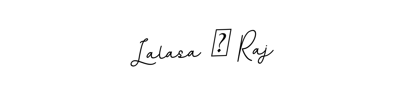 Design your own signature with our free online signature maker. With this signature software, you can create a handwritten (BallpointsItalic-DORy9) signature for name Lalasa ❤ Raj. Lalasa ❤ Raj signature style 11 images and pictures png