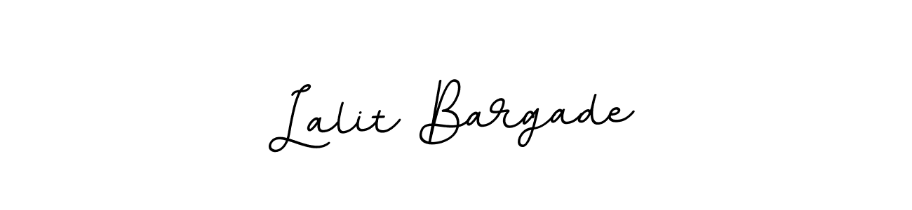 How to make Lalit Bargade name signature. Use BallpointsItalic-DORy9 style for creating short signs online. This is the latest handwritten sign. Lalit Bargade signature style 11 images and pictures png