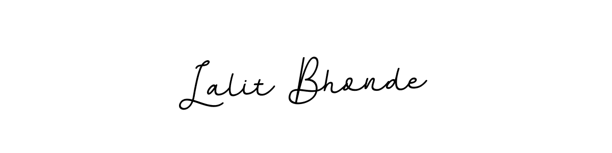 Create a beautiful signature design for name Lalit Bhonde. With this signature (BallpointsItalic-DORy9) fonts, you can make a handwritten signature for free. Lalit Bhonde signature style 11 images and pictures png