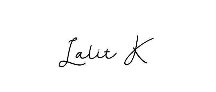 Design your own signature with our free online signature maker. With this signature software, you can create a handwritten (BallpointsItalic-DORy9) signature for name Lalit K. Lalit K signature style 11 images and pictures png