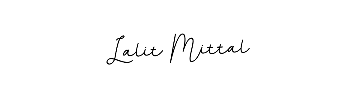 How to make Lalit Mittal name signature. Use BallpointsItalic-DORy9 style for creating short signs online. This is the latest handwritten sign. Lalit Mittal signature style 11 images and pictures png