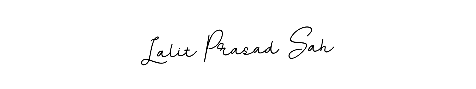 The best way (BallpointsItalic-DORy9) to make a short signature is to pick only two or three words in your name. The name Lalit Prasad Sah include a total of six letters. For converting this name. Lalit Prasad Sah signature style 11 images and pictures png