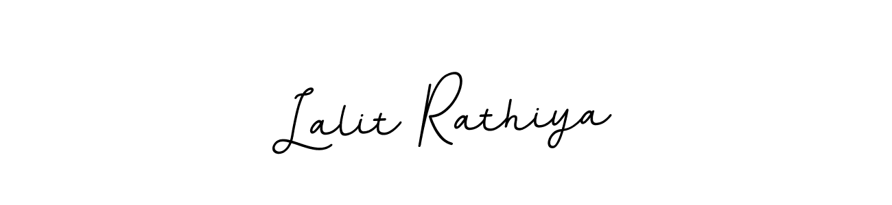 Use a signature maker to create a handwritten signature online. With this signature software, you can design (BallpointsItalic-DORy9) your own signature for name Lalit Rathiya. Lalit Rathiya signature style 11 images and pictures png