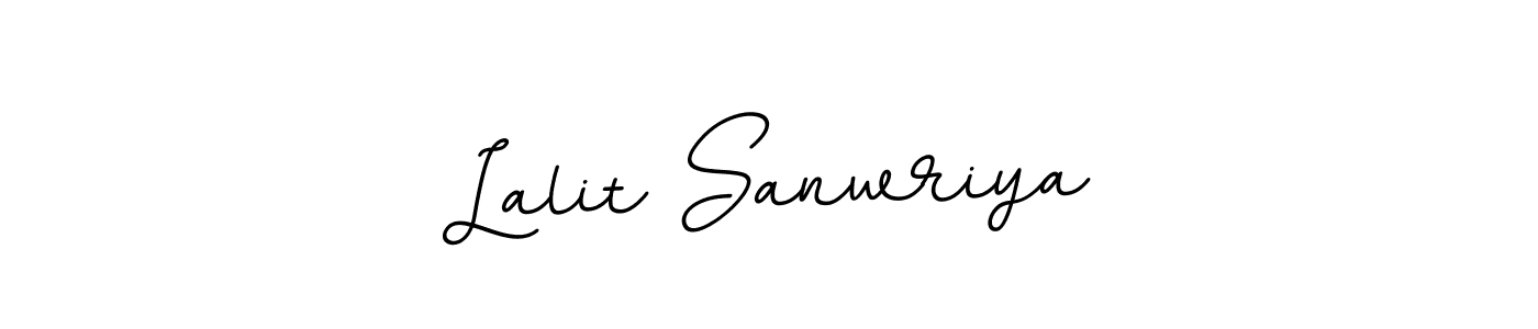 How to make Lalit Sanwriya name signature. Use BallpointsItalic-DORy9 style for creating short signs online. This is the latest handwritten sign. Lalit Sanwriya signature style 11 images and pictures png