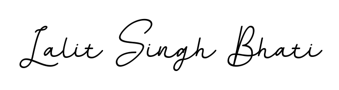 Get an exclusive digital autograph for Lalit Singh Bhati. The BallpointsItalic-DORy9 typeface captures the charm of real penmanship on paper. Lalit Singh Bhati signature style 11 images and pictures png