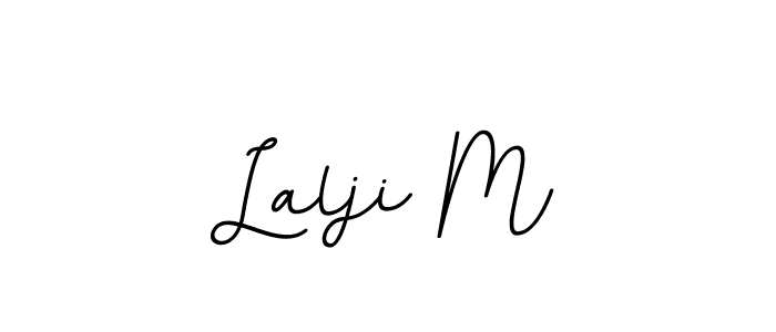 How to make Lalji M name signature. Use BallpointsItalic-DORy9 style for creating short signs online. This is the latest handwritten sign. Lalji M signature style 11 images and pictures png