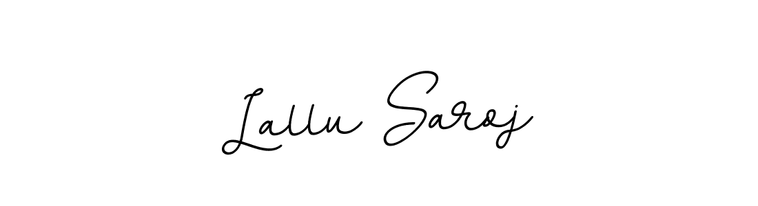 The best way (BallpointsItalic-DORy9) to make a short signature is to pick only two or three words in your name. The name Lallu Saroj include a total of six letters. For converting this name. Lallu Saroj signature style 11 images and pictures png