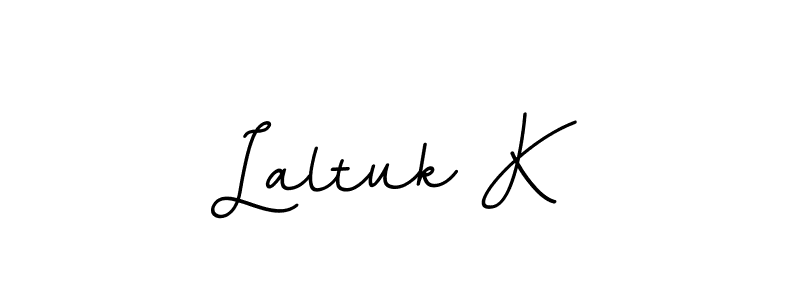 Design your own signature with our free online signature maker. With this signature software, you can create a handwritten (BallpointsItalic-DORy9) signature for name Laltuk K. Laltuk K signature style 11 images and pictures png