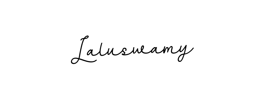 Design your own signature with our free online signature maker. With this signature software, you can create a handwritten (BallpointsItalic-DORy9) signature for name Laluswamy. Laluswamy signature style 11 images and pictures png